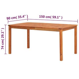 VidaXL Table de salle à manger bois  