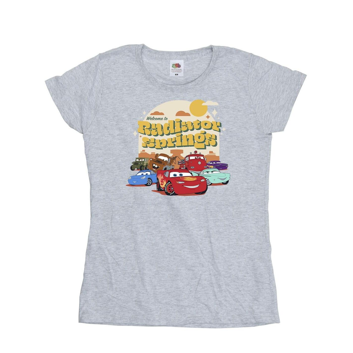 Image of Cars Radiator Springs Group Tshirt Damen Grau M