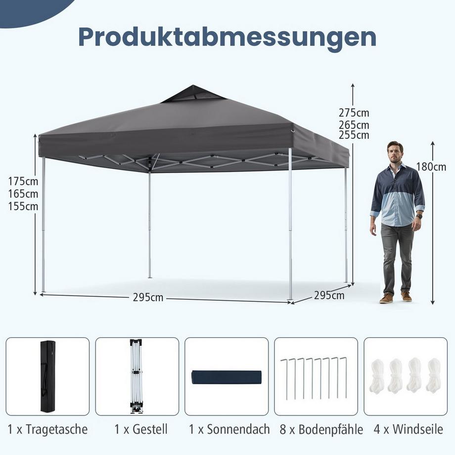 Northix Pop-Up-Pavillon, UV 50+ wasserdicht  