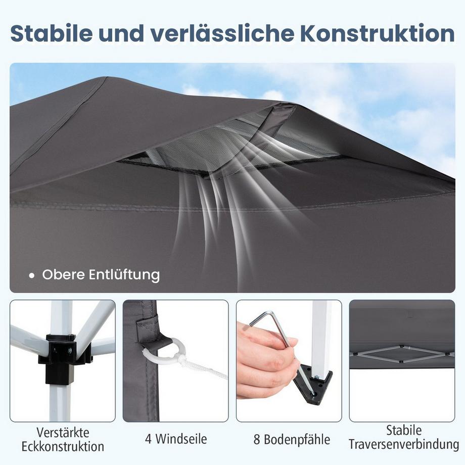 Northix Pop-Up-Pavillon, UV 50+ wasserdicht  