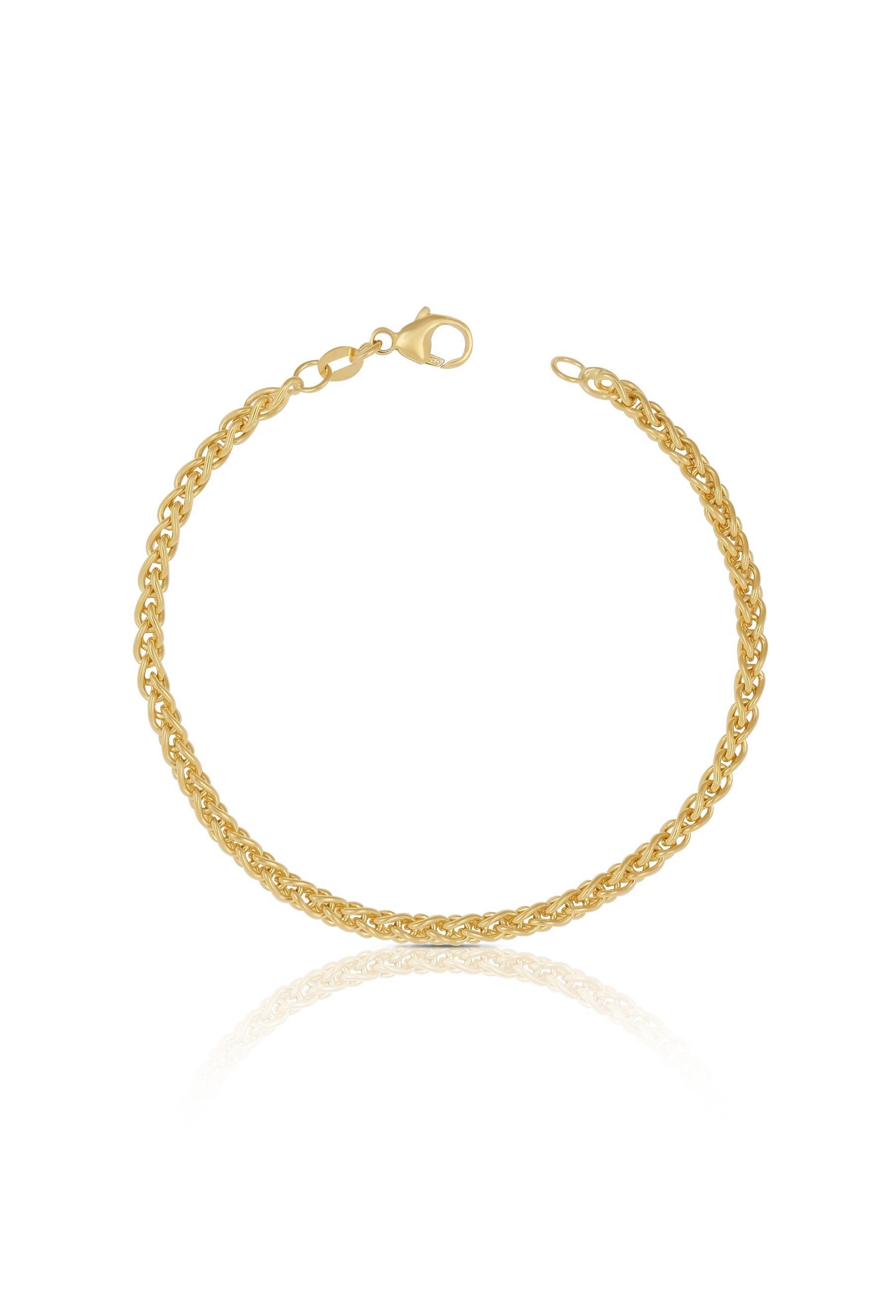 MUAU Schmuck  Bracelet Zopf Gelbgold 750, 19cm, 3.3mm 