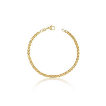 Bracelet Zopf Gelbgold 750, 19cm, 3.3mm