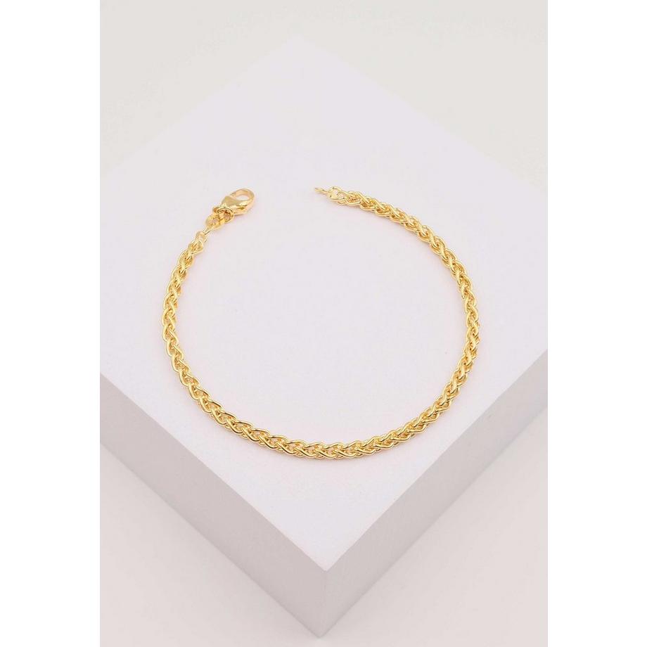 MUAU Schmuck  Bracelet Zopf Gelbgold 750, 19cm, 3.3mm 