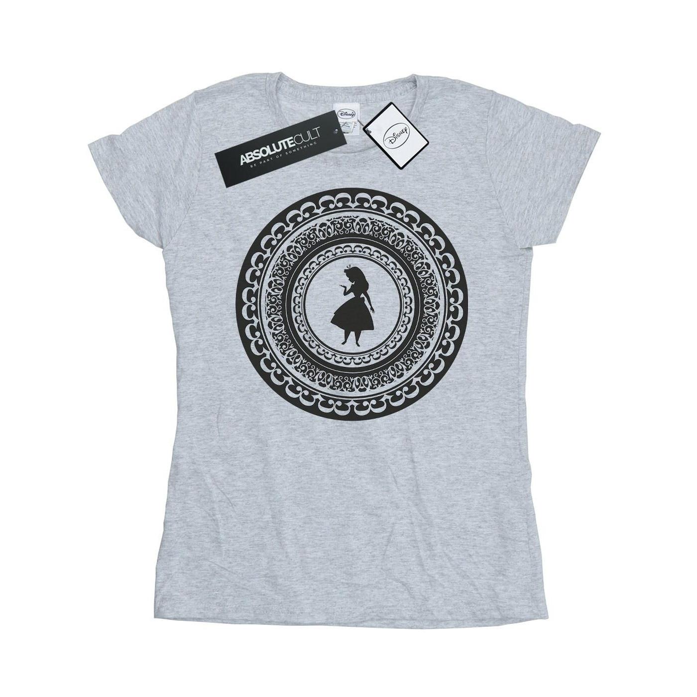 Image of Alice In Wonderland Circle Tshirt Damen Grau S