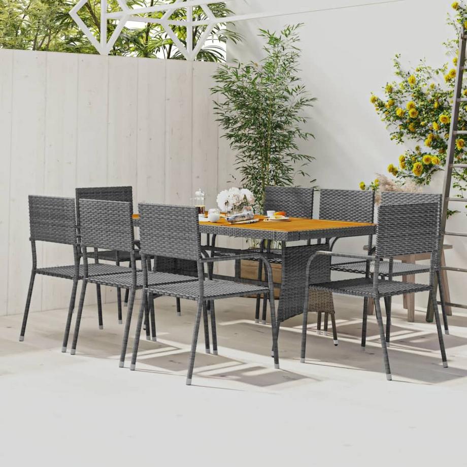 VidaXL set da pranzo da giardino Polirattan  