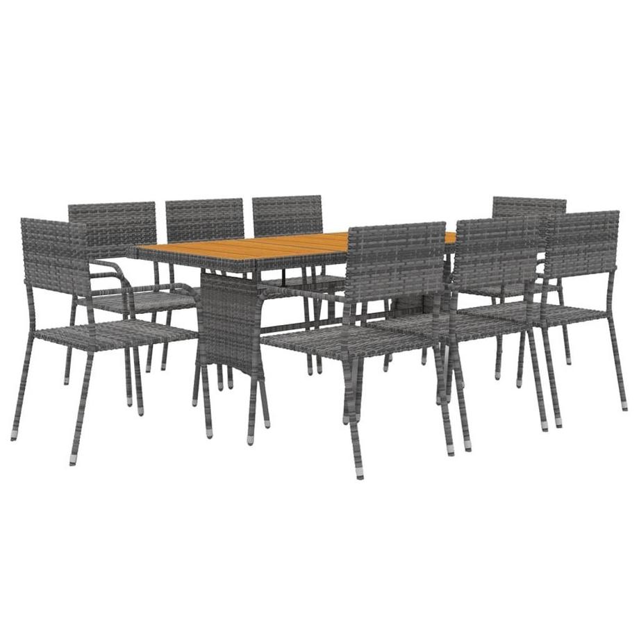 VidaXL set da pranzo da giardino Polirattan  