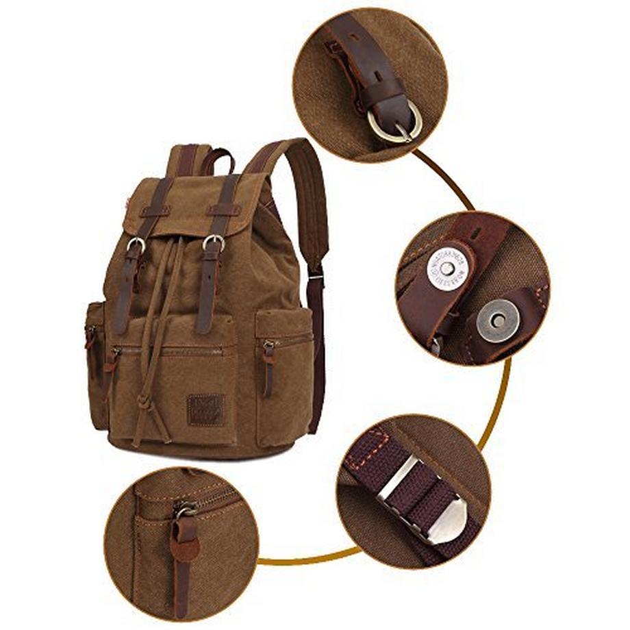 Only-bags.store Vintage Canvas Laptop Rucksack  