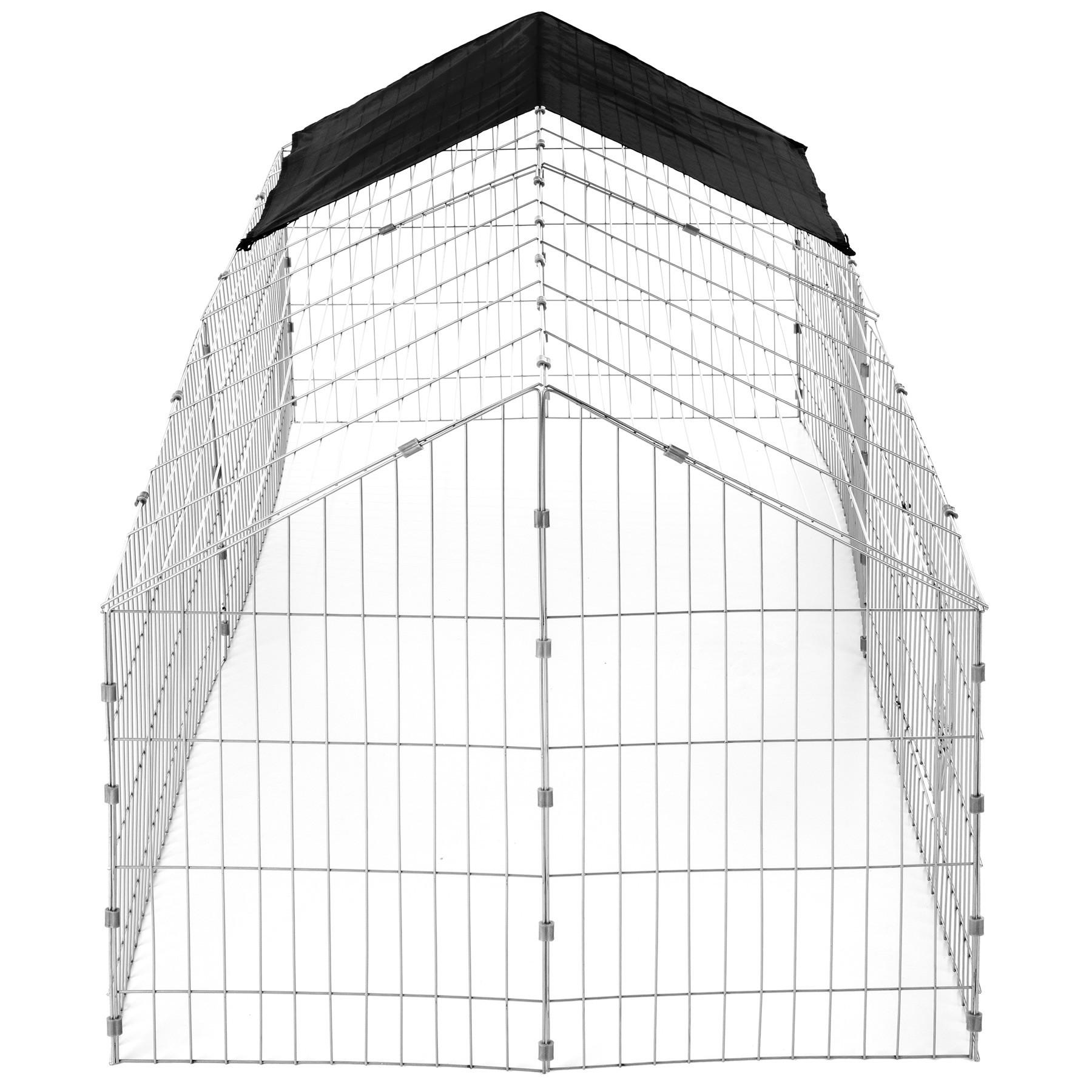 Tectake  Freigehege Kaninchen inkl. Sonnenschutz 180 x 75 x 75 cm 