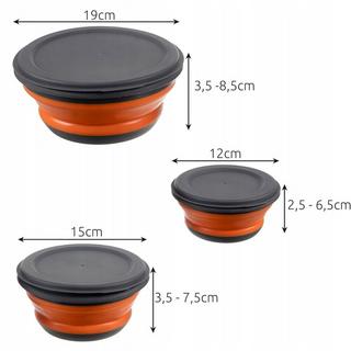 Ruhhy Boîte alimentaire pliante en silicone - 3 pcs  