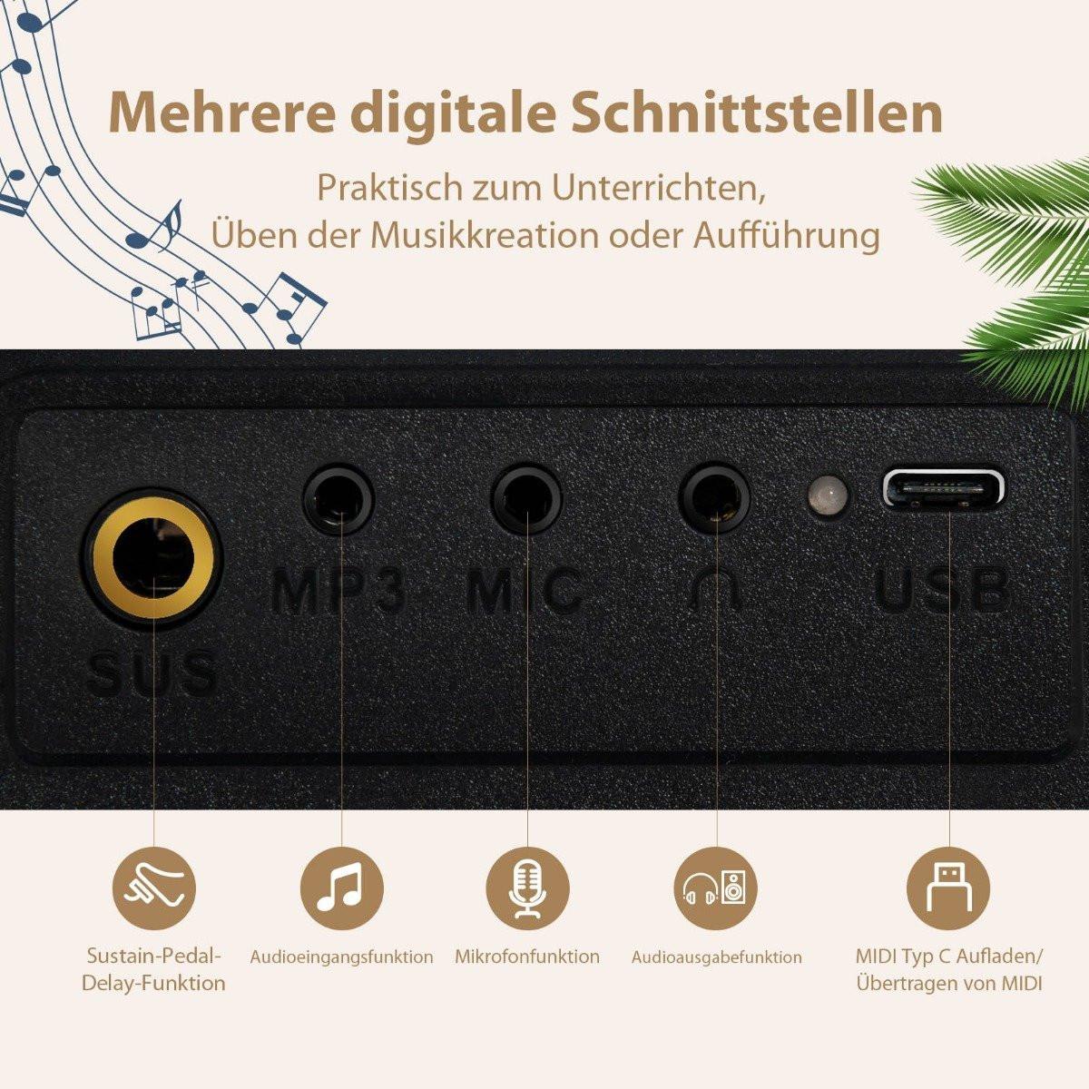 B2X  Clavier électronique 88 clavier électrique Piano clavier numérique ensemble d'instruments de musique 