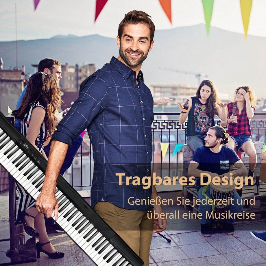 B2X  Elektronisches Keyboard 88 Tastatur Elektroklavier Digitale Keyboard Musikinstrument Set 