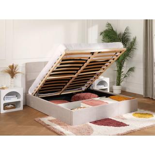 PASCAL MORABITO Lit coffre 180 x 200 cm - Tissu - Beige + Matelas - ELIAVA de Pascal Morabito  