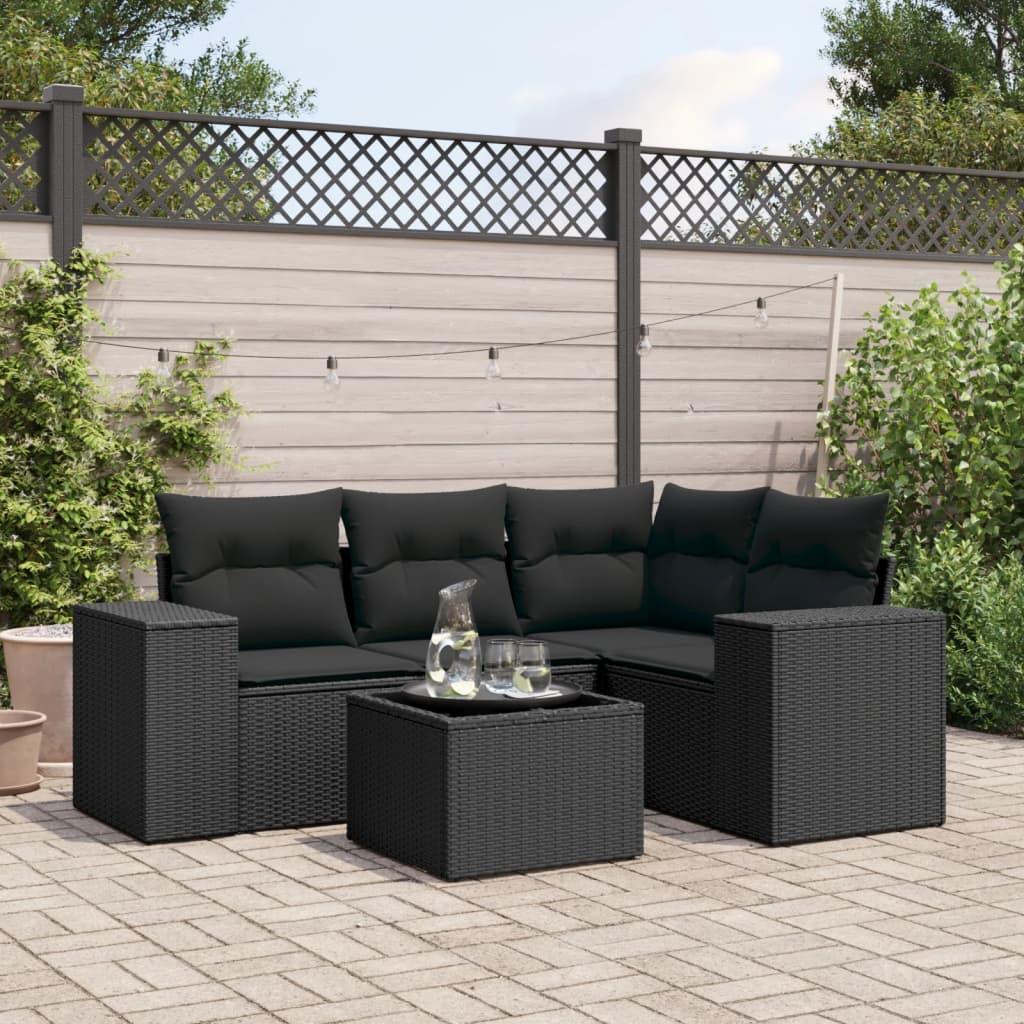 VidaXL set divano da giardino Polirattan  