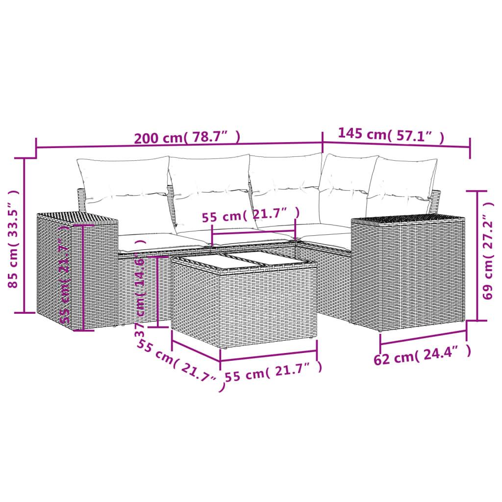 VidaXL Garten sofagarnitur poly-rattan  