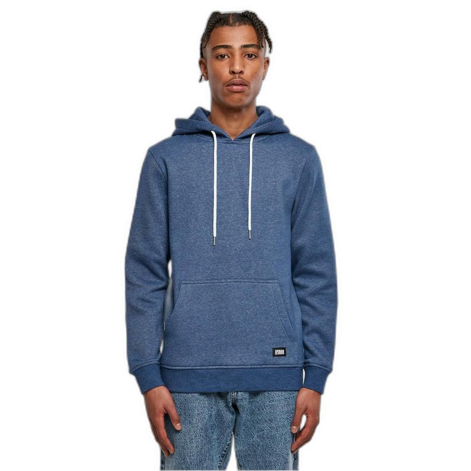 URBAN CLASSICS Basic Melange Kapuzenpullover  