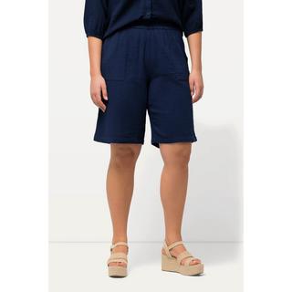 Ulla Popken  Shorts Rose, Musselin, weites Bein, Elastikbund 