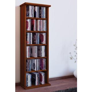 VCM CD Regal Holz | CD Regal mit Platz für 150 CDs oder 65 DVDs oder 36-Videos | Maße: H. 92 x B. 31 x T. 18 cm | elegantes DVD Regal stehend | Blu ray  