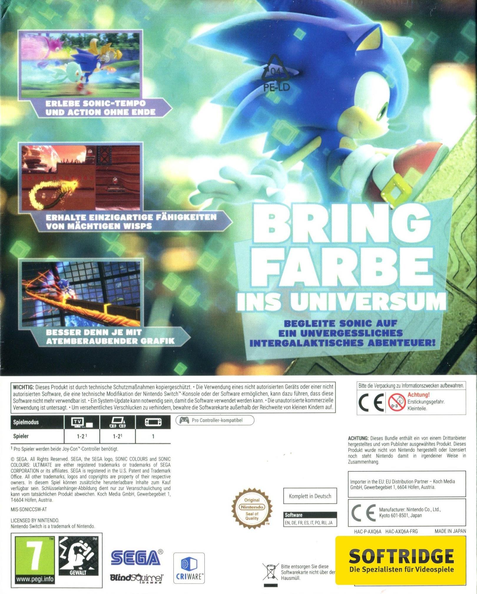 SEGA  Sonic Colours: Ultimate 