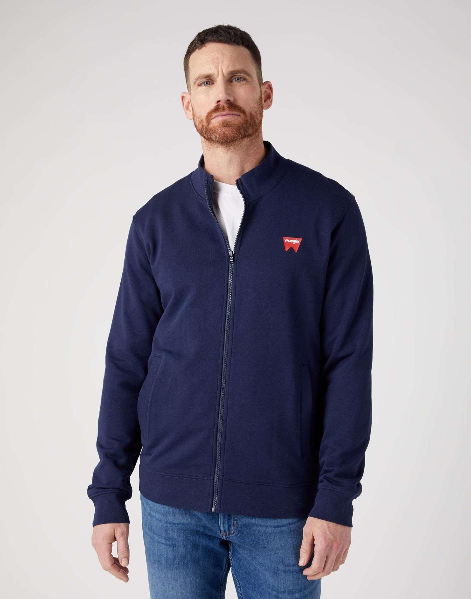 Image of Sweatshirts Funnel Neck Zip Herren Blau M