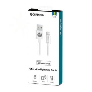 Champion  Câble USB-A vers Lightning 1m Blanc 