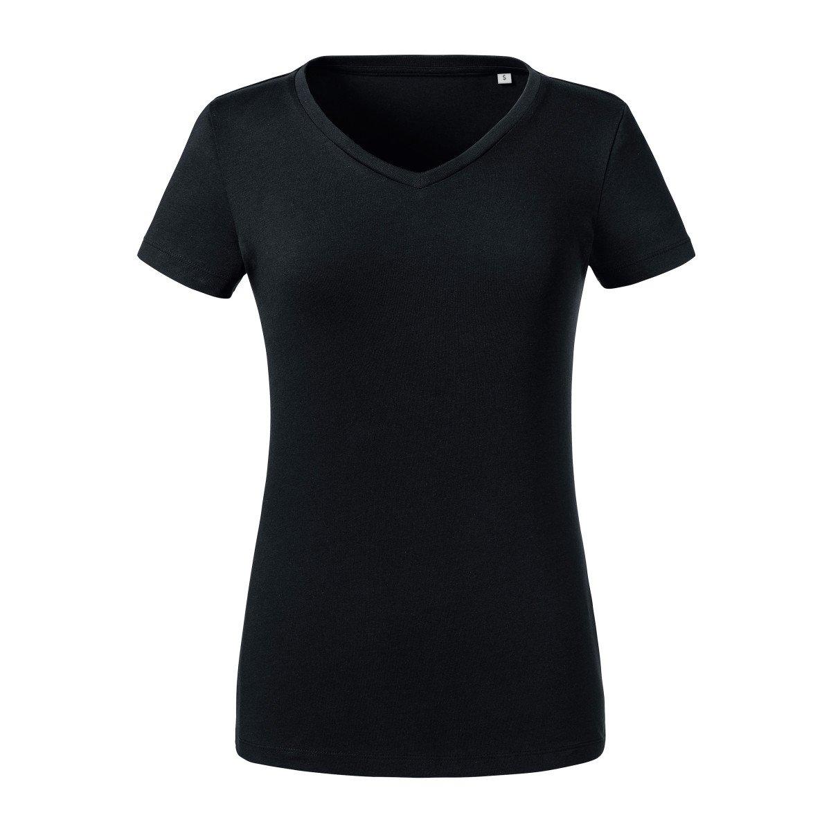 Image of Tshirt Aus Biologischem Anbau Kurzärmlig Damen Schwarz XS