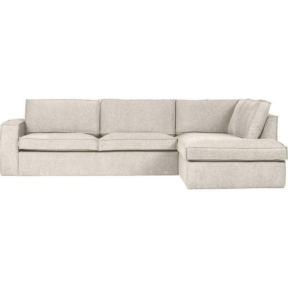 Ecksofa Thomas rechts Webstoff natur 283x197