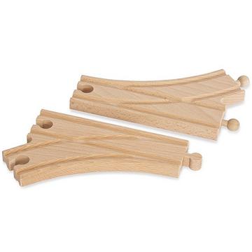 Holzbahn Weichen (2Teile)