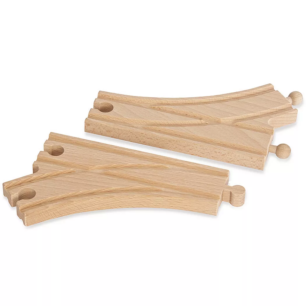 Simba - Holzbahn Weichen (2Teile), 10mm