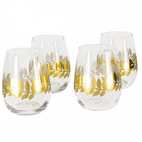 Aulica  VERRES CAESAR DORE 400ML - LOT DE 4 