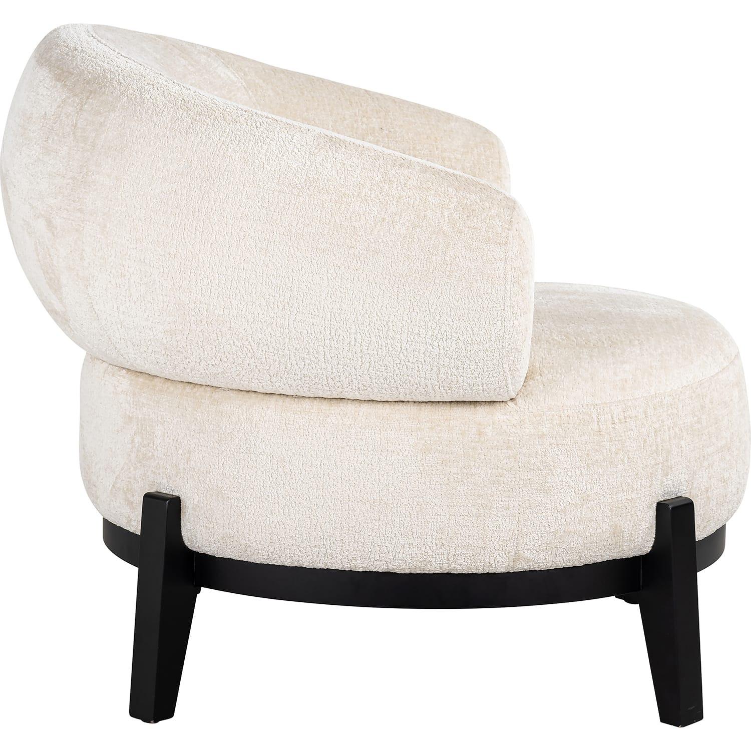 mutoni Fauteuil Montana chenille blanche  