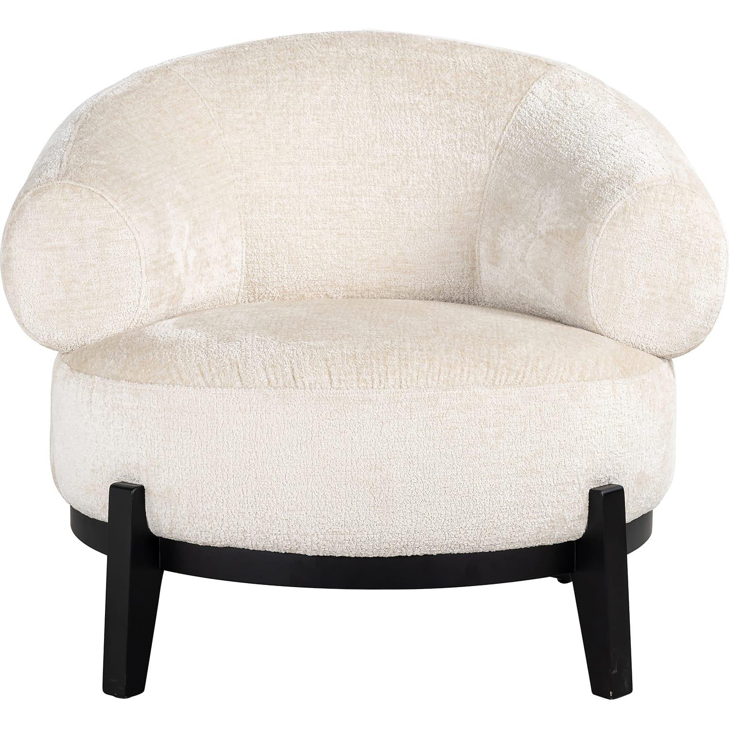 mutoni Fauteuil Montana chenille blanche  