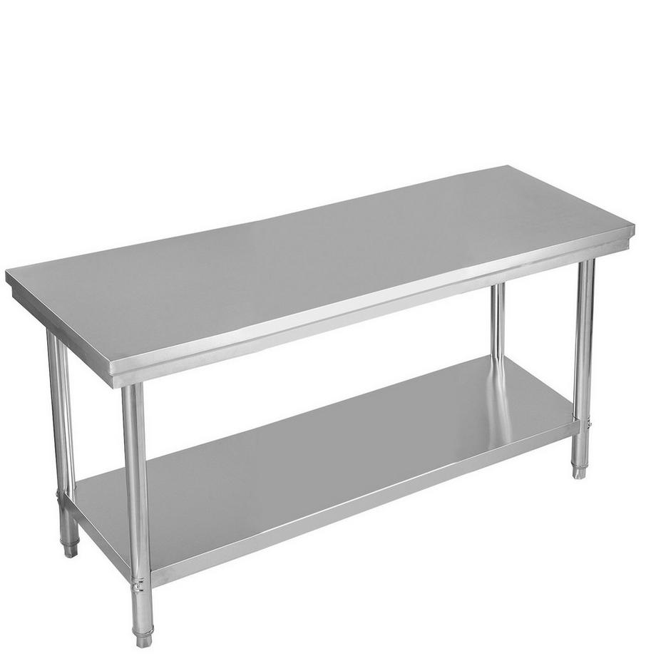 Northio Table de cuisine en inox table de travail table gastro table en inox  