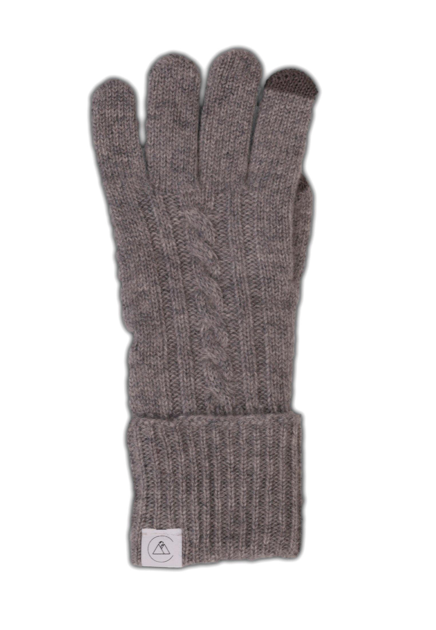 CASH-MERE.CH Guanti in Cashmere a Treccia  