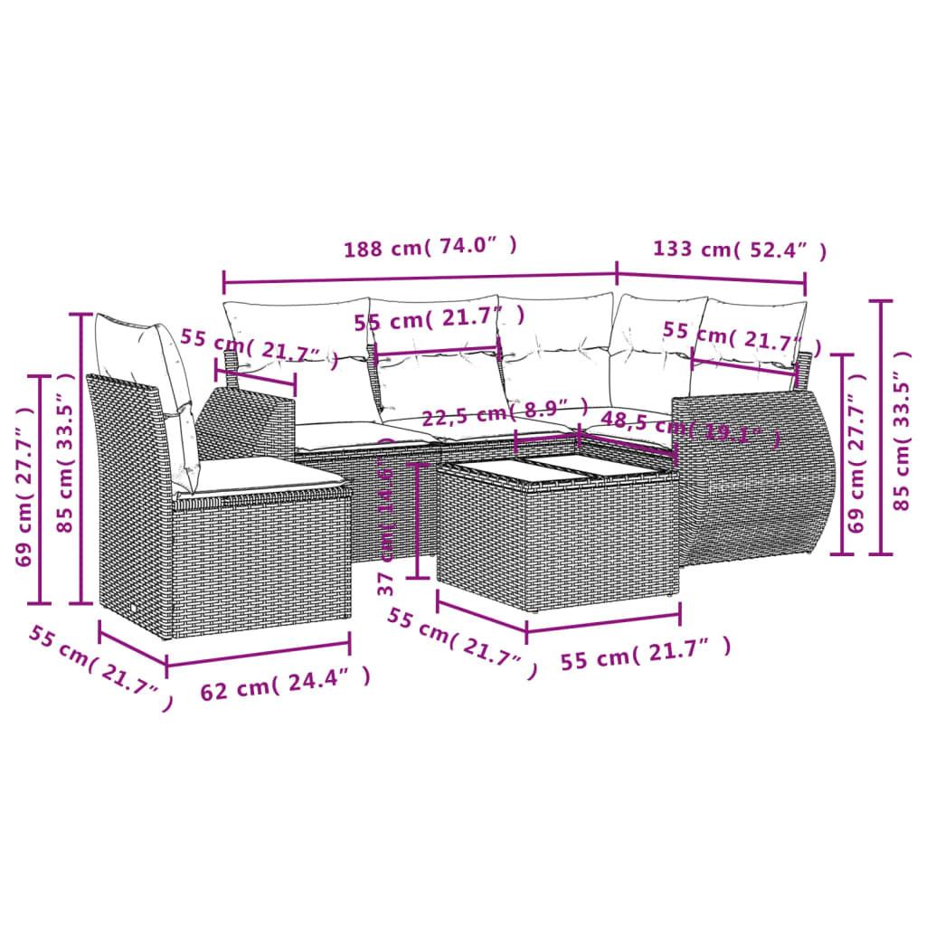 VidaXL Garten sofagarnitur poly-rattan  