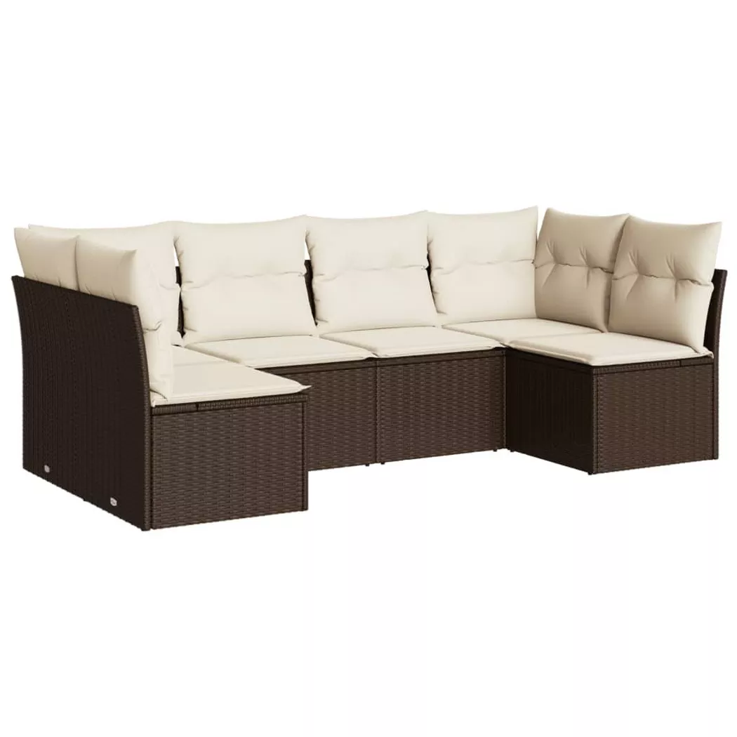 VidaXL - Garten sofagarnitur poly-rattan, One Size, Braun