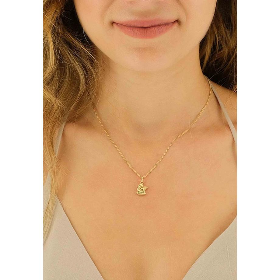 MUAU Schmuck  Engel Anhänger Gelbgold 750, 17x11mm 