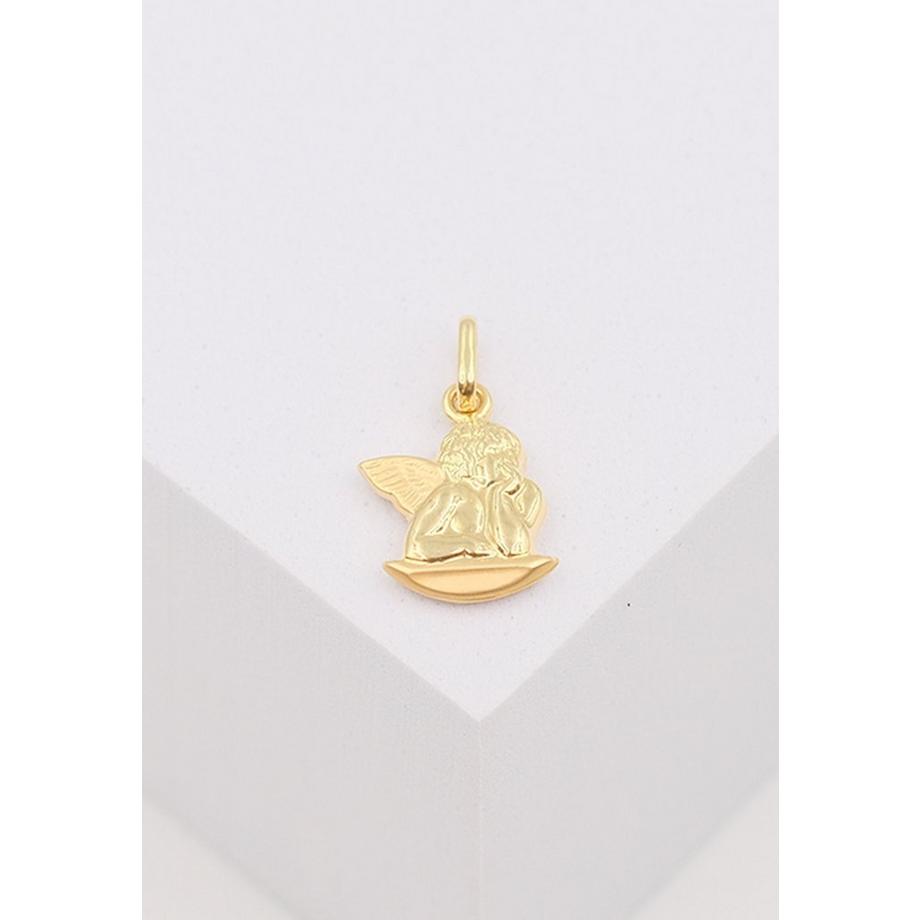 MUAU Schmuck  Engel Anhänger Gelbgold 750, 17x11mm 