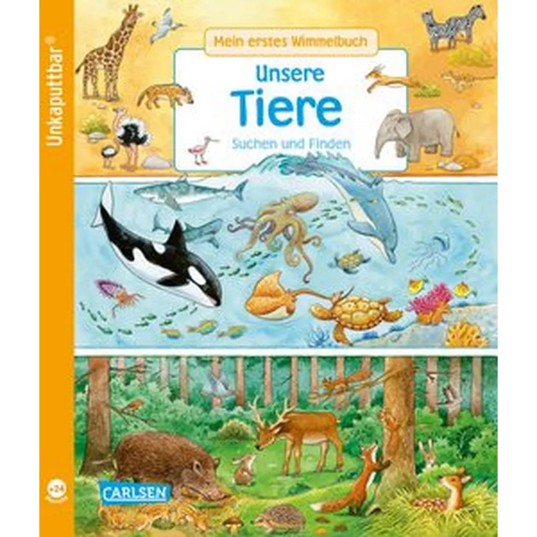 Carlsen - Unkaputtbar: Mein erstes Wimmelbuch: Unsere Tiere, Döring, Hans-Günther/ Döring, Hans-Günther (Illustrationen), Multicolor
