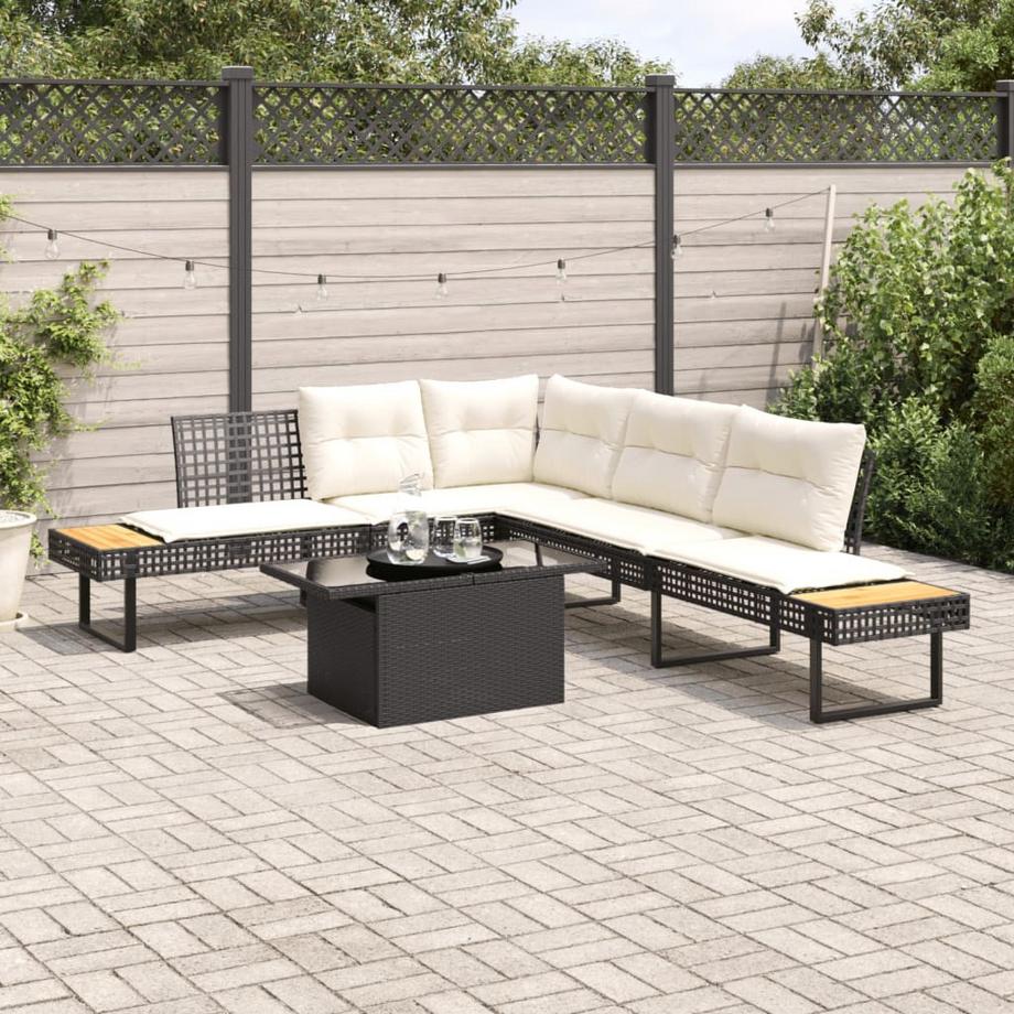 VidaXL Ensemble de canapés de jardin rotin synthétique  