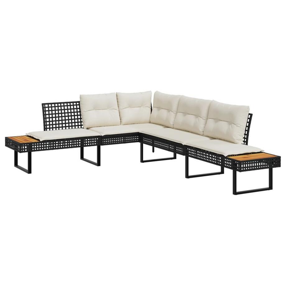 VidaXL Ensemble de canapés de jardin rotin synthétique  