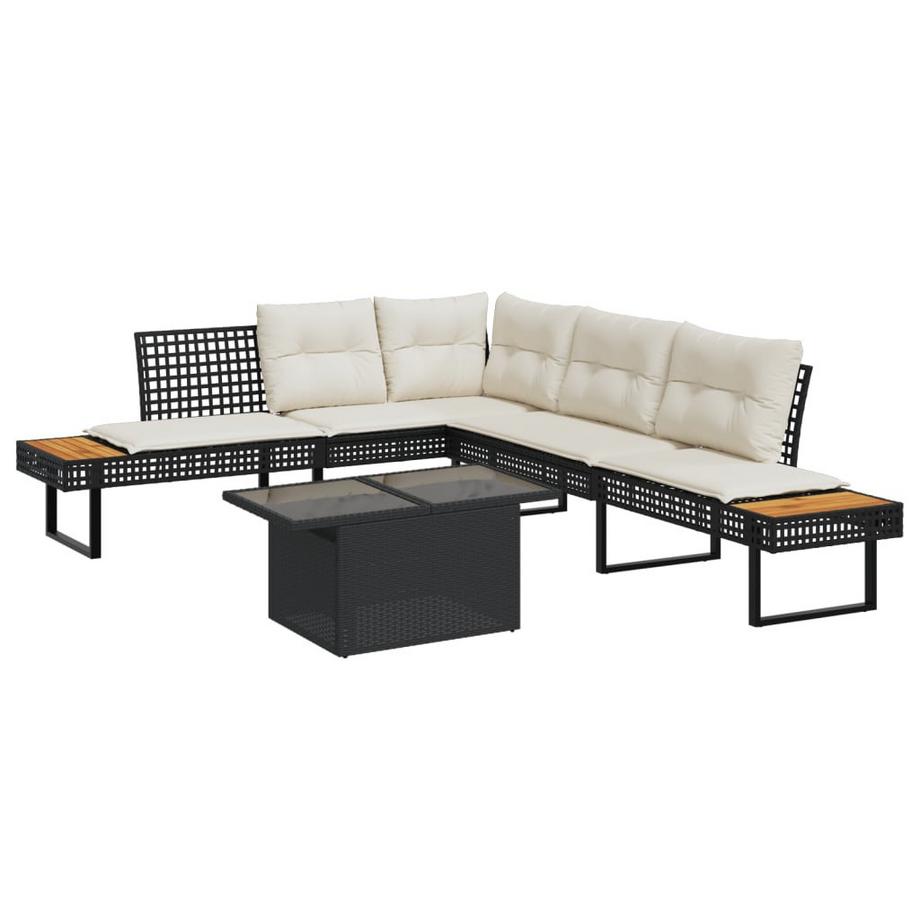 Ensemble de canapés de jardin rotin synthétique
