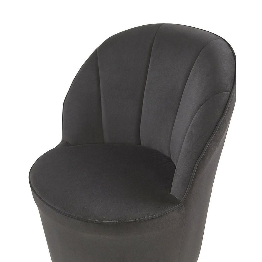 Beliani Fauteuil en Velours Glamour ALBY  