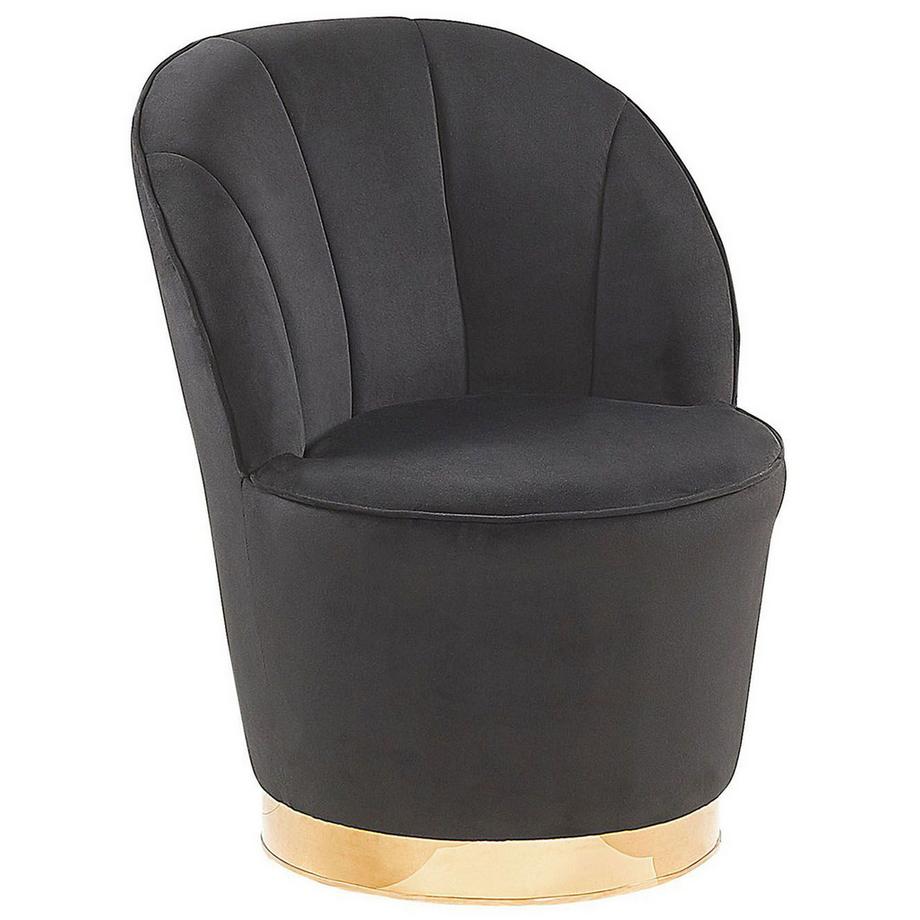 Beliani Fauteuil en Velours Glamour ALBY  