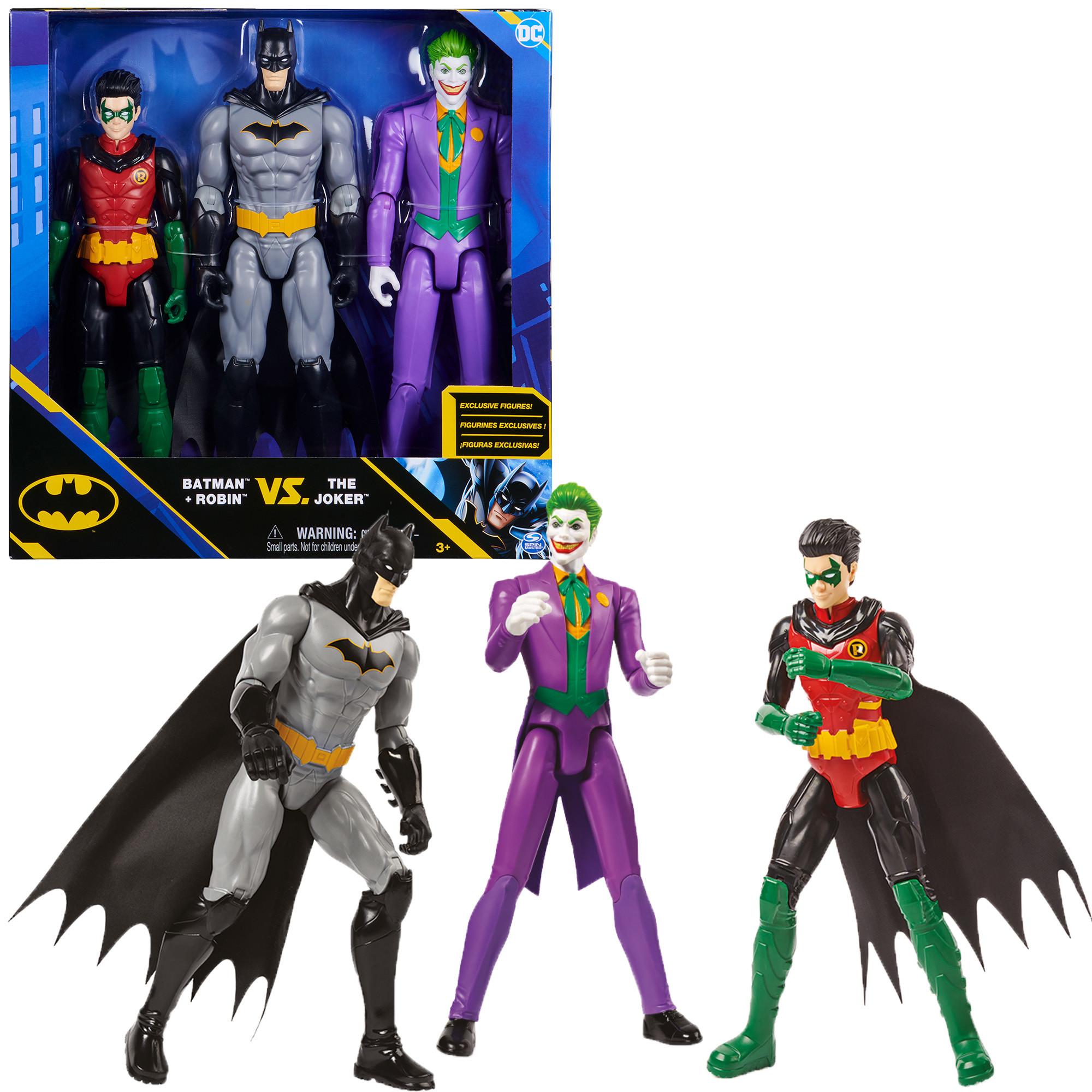 Image of Batman 3er-Pack Batman Rebirth, Robin, Joker (30cm) Multicolor