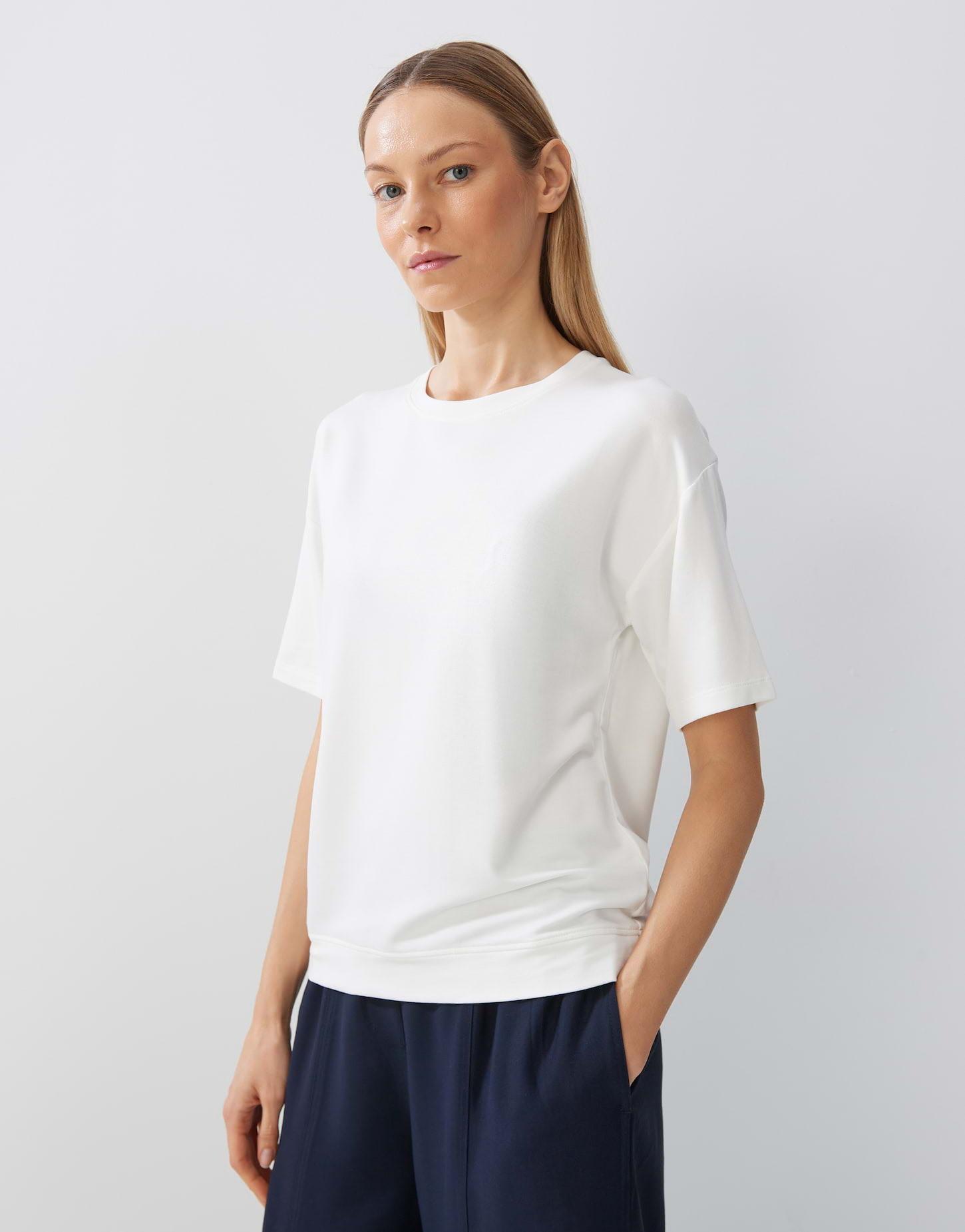 Image of Basicshirt Kejoulie Gerader Schnitt Damen Elfenbein 40