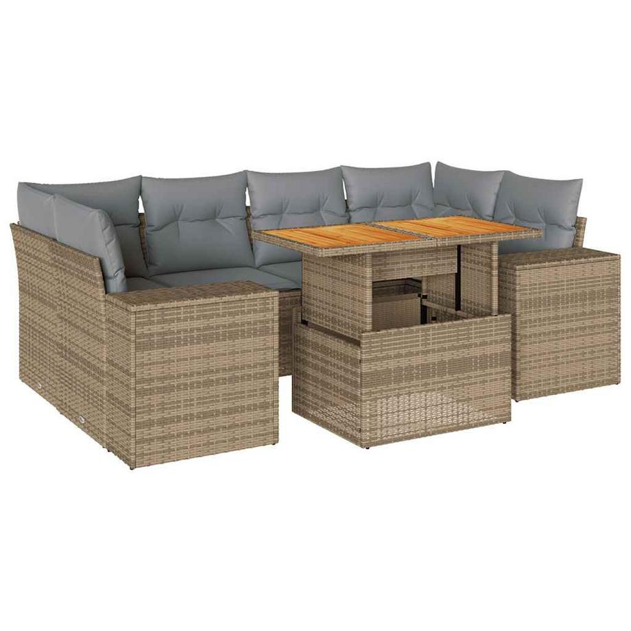 set di divani da giardino Polirattan