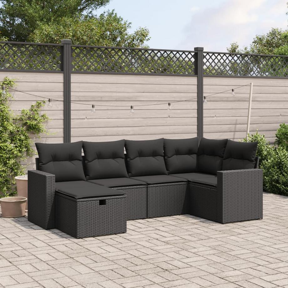 VidaXL set divano da giardino Polirattan  