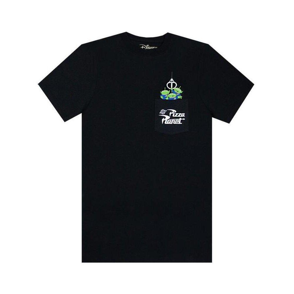 Image of The Claw Pizza Planet T-shirt, Mit Tasche Damen Schwarz M