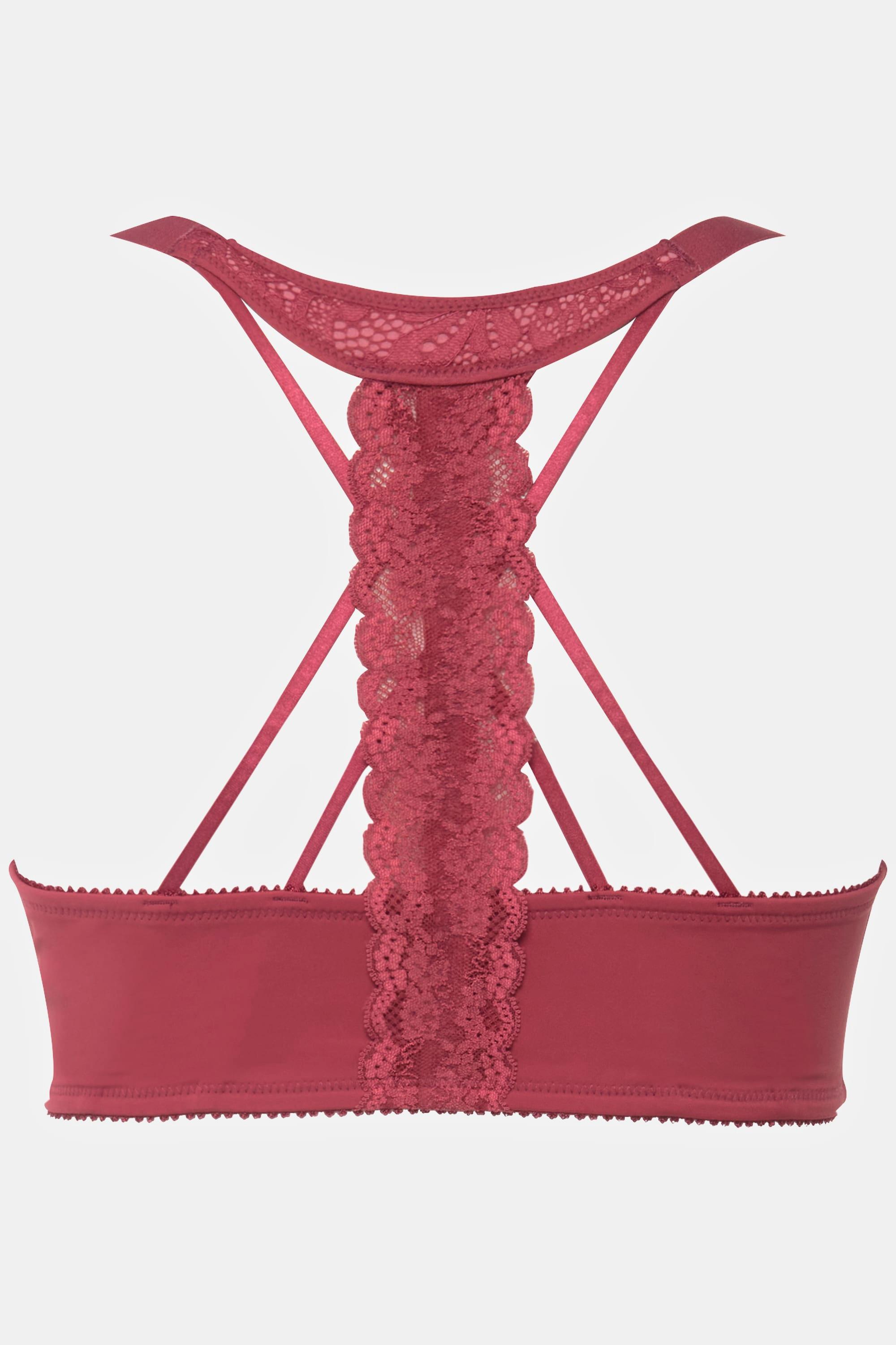 Ulla Popken  Reggiseno con ferretto, coppe morbide, pizzo e chiusura anteriore 