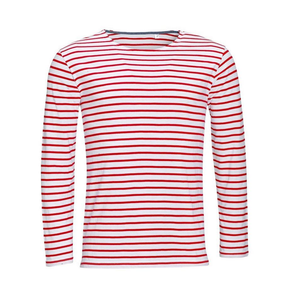 Marine Tshirt rayé à manches longues